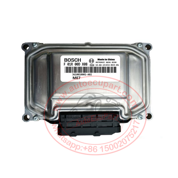 New Bosch ME7 ECU F01R00DX08 3610010001-A02 (F 01R 00D X08) for Zotye Z500 Engine Computer