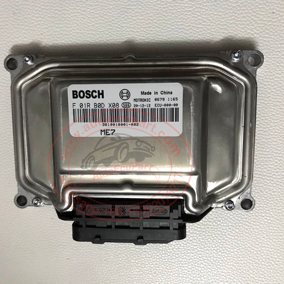 New Bosch ME7 ECU F01RB0DX08 3610010001-A02 for Zotye Engine Computer ECM (F 01R B0D X08)
