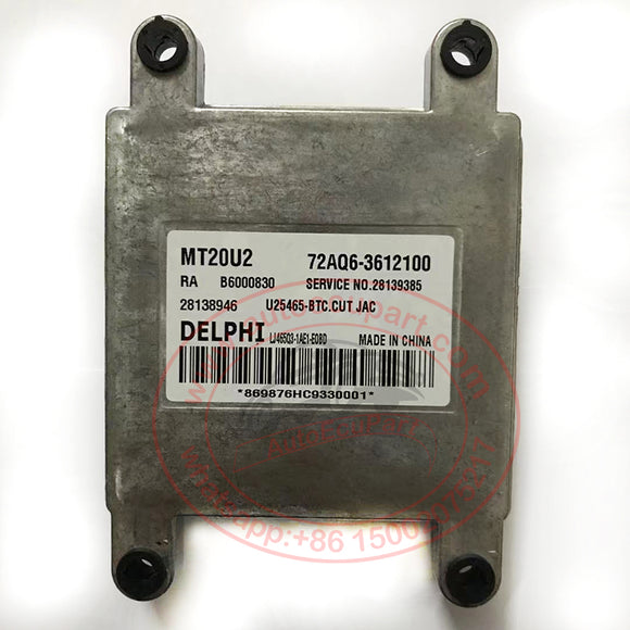 New Delphi MT20U2 ECU B6000830 72AQ6-3612100 28138946 for JAC Engine Computer