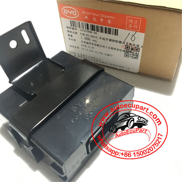 New Genuine Air Conditioning Controller AC ECU F3M-8114610 for BYD F3 L3 G3R G3 F3R 