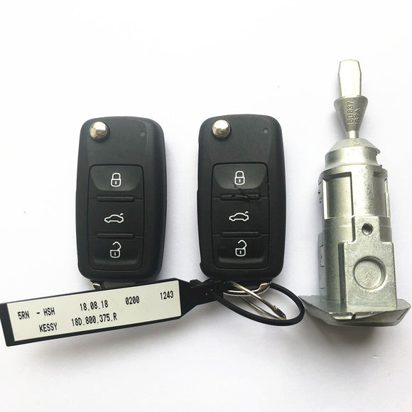 ORIGINAL Full Car Lock Set with 2 Pieces MQB Keyless Smart Key 3 BUTTONS 434MHZ SMART KEY FOR VW PASSAT 5KO 202AJ AND 753AG ETC