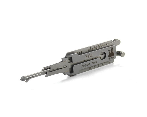 ORIGINAL LISHI B111 B106 GM Z KEYWAY (WARDED) 2-IN-1 PICK - DOOR/TRUNK - ANTI GLARE
