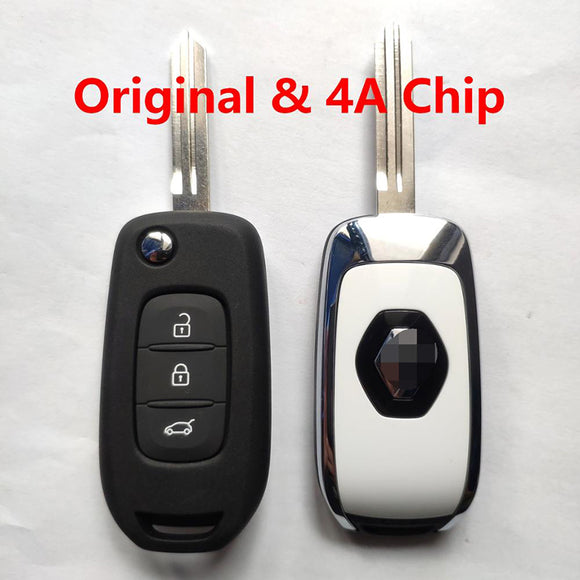 Original 3 Buttons 434 MHz Flip Remote Key for Renault Megane 4 Captur Kadjar Symbol
