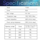 Original 65W TS100 Mini Electric Soldering Iron with TS-K Solder Tip, Adjustable Temperature, 12V- 24V Power Supply