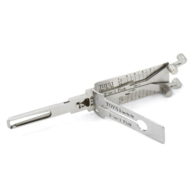 Original Lishi VA8 TOY51 2in1 Decoder and Pick 8 Cuts to VA2 Key Blank ...
