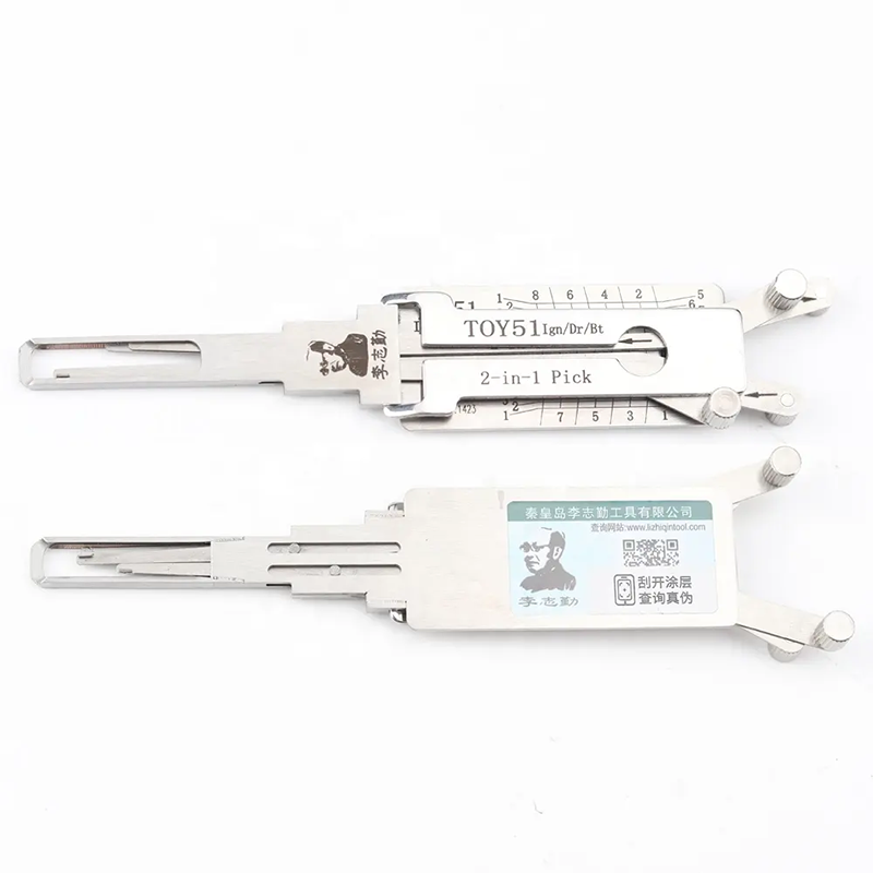 Lishi Key Decoder Original Lishi VA8 TOY51 2in1 Decoder and Pick 8 Cuts to VA2 Key Blank ...