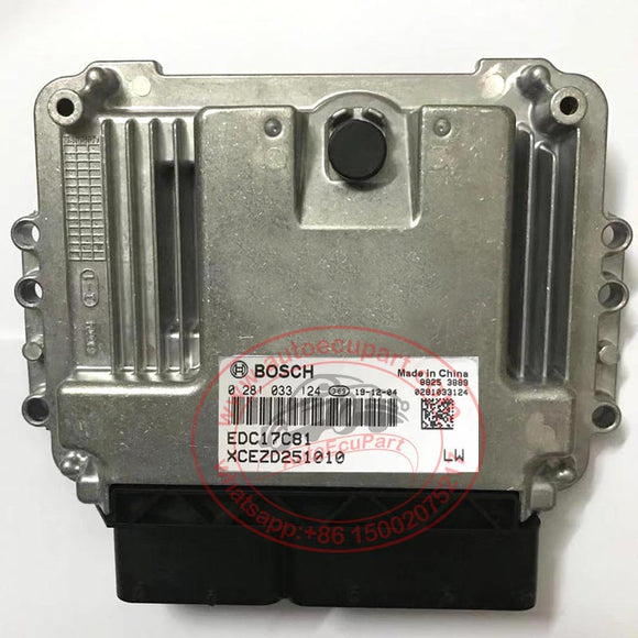 Original New 0281033124 EDC17C81 ECU for Nissan Dongfeng Rich6 ZD25 Engine Computer ECM (0 281 033 124)