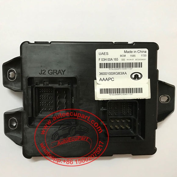 Original New BCM 3600100XG83XA F03H00A165 Body Control Module for Great Wall Haval H1