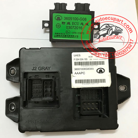Original New BCM 3600100XG83XA + Immobilizer Module 3605100-G08 03072016 for Great Wall Haval H1