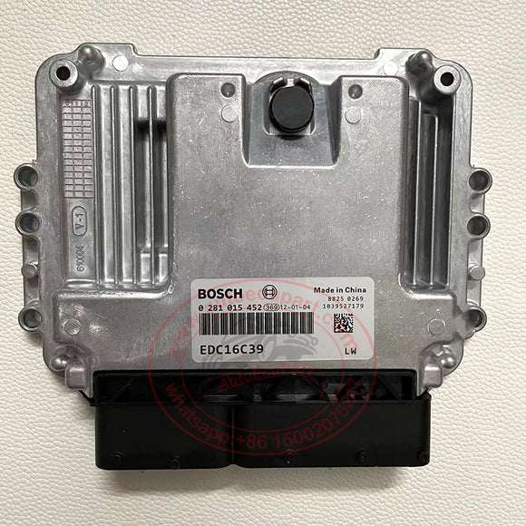 Original New Bosch 0281015452 Diesel Engine Computer EDC16C39 ECU ECM for ZXAUTO, GAC Gonow (0 281 015 452)