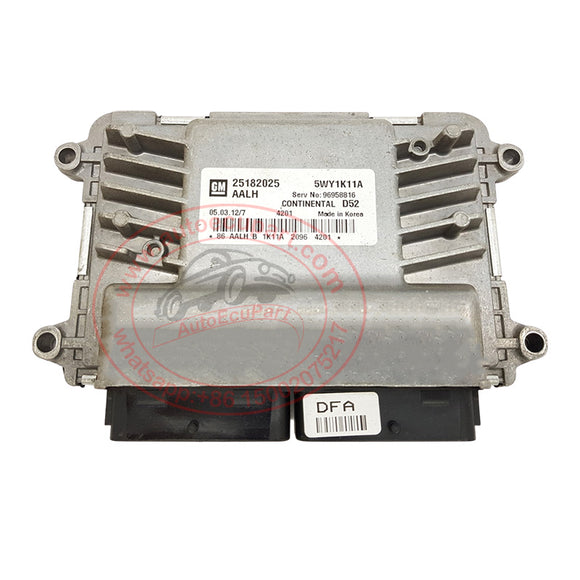 Original New CONTINENTAL D52 ECM 96958816 25182025 5WY1K11A for Chevrolet Spark Electronic Control Unit ECU