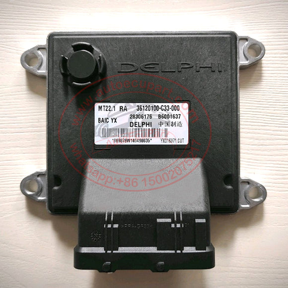 Original New Delphi MT22.1 ECU 36120100-C33-000 28306176  B6001637 for BAIC YINXIANG H3 Engine Computer ECM