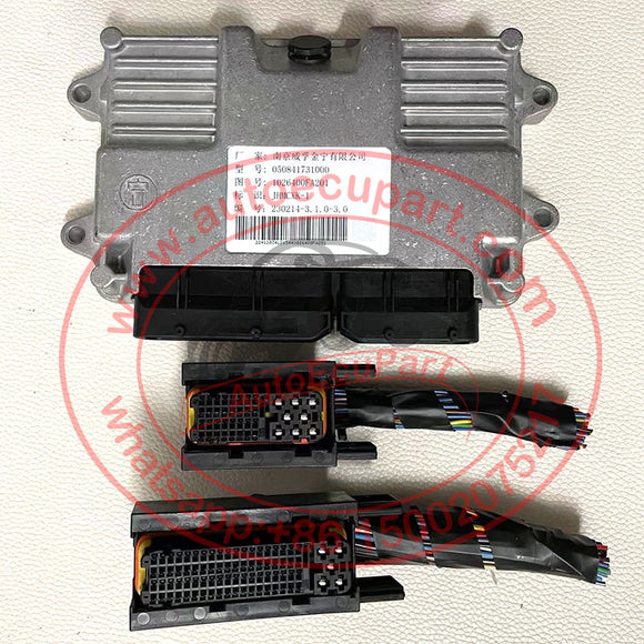 Original New ECU + Connector 1026400FA201 for JAC X200 MCXK-1 Engine Computer ECM 050841731000