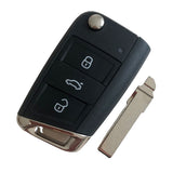 Original 3 Buttons 434 MHz Flip Proximity Smart Key for VW MQB Golf 7 - 5G0 959 752 BC