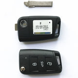 Original 3 Buttons 434MHz MQB Type Flip Proximity Smart Key for Skoda Octavia 2012-2018 - 5E0 959 753 E (5E0 959 752 A)