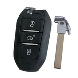 Original 3 Buttons Remote Key with 4A Chip 434Mhz for Peugeot Citroen