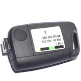 Original 434MHz 3 Buttons Flip Remote Key for VW Golf Touran POLO ETC - 5G0 959 753 BA
