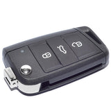 Original 434MHz 3 Buttons Flip Remote Key for VW Golf Touran POLO ETC - 5G0 959 753 BA