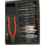 [for USA Locksmith] Original Lishi 32pcs/Kit Auto Car Door Lock Pick 2-in-1 Decoder Locksmith Tool [Suitcase]