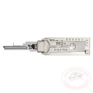 Original Lishi BE2 / 6-Pin / 2-in-1 / Residential Tool / BEST A / Anti Glare