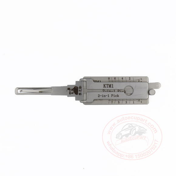 Original Lishi - KTM1 / KTM Yamaha Motor Bikes / 2-in-1 Pick & Decoder - Anti Glare