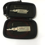 2pcs / lot Original Lishi Lock Pick 2-in-1 Decoder (AM5, M1 / MS2) - Anti Glare & Magnetic Carrying Case (Bundle of 6)