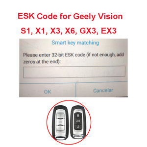 PIN ESK Code Calculation Service for Geely