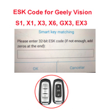 PIN ESK Code Calculation Service for Geely