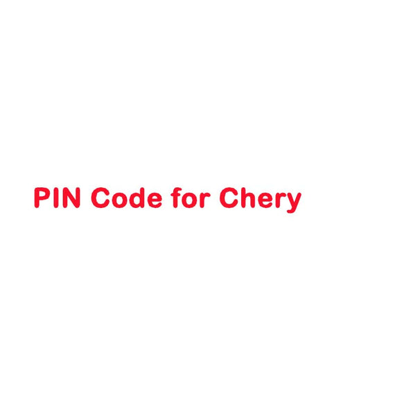 PIN Code Calculation Service for Chery