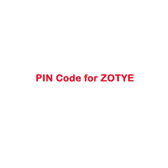 PIN Code Calculation Service for ZOTYE