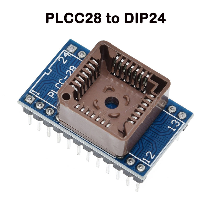 PLCC28 to DIP24 Adpater IC Socket for Universal Chip Programmer ...