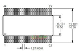 PSOP44 to DIP44 SOP44 SOIC44 SA638-B006 IC Socket Adapter (SDP-UNV-44PSOP)