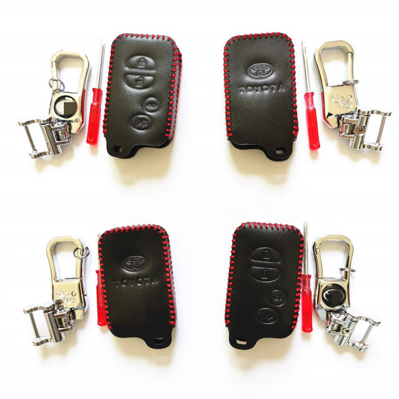 ( Pack of 10 ) High Quality Leather Key Case for Toyota Carrora Camry Crown Levin Rav4 Reiz Highlander