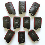 ( Pack of 10 ) High Quality Leather Key Case for Toyota Carrora Camry Crown Levin Rav4 Reiz Highlander