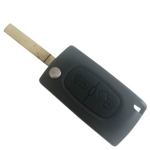 Peugeot 307 Flip Remote Key with groove - 2 Buttons 434 MHz PCF7961 ID46 chip 0536