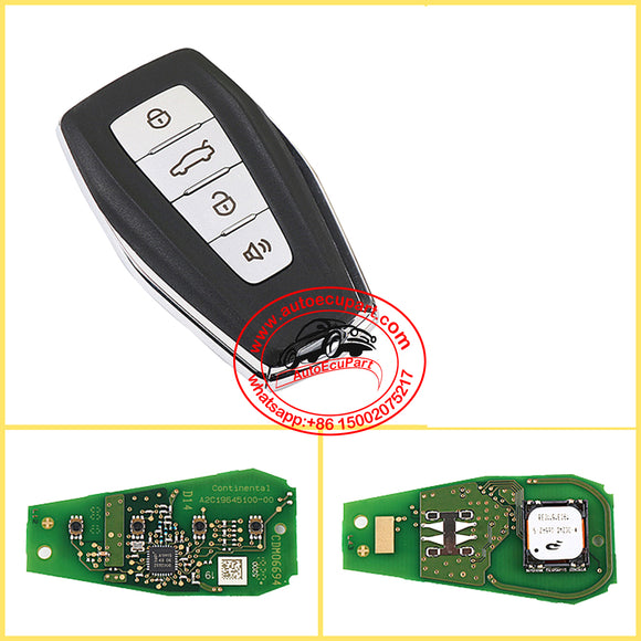 Proximity Smart Key 433MHz 4A Chip for Geely EMGRAND GL
