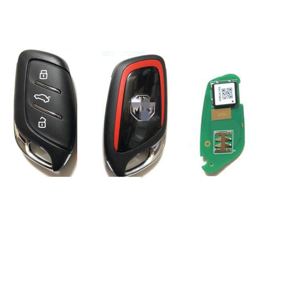 (Red) 10961827 Original Proximity Key for MG ZS MG5 433MHz ID47 3 Button Smart Control