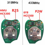 Remote Control Key 433MHz 3 Button 6Y8/HCS300 P2W for Geely Panda