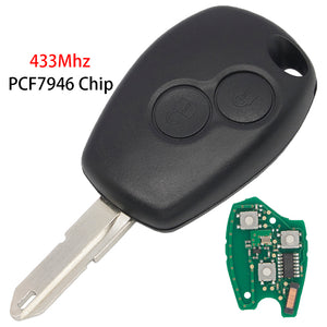 Remote Key 433MHz PCF7946 Chip for Renault Clio III Clio 3 Modus Kangoo 2 Button NE73