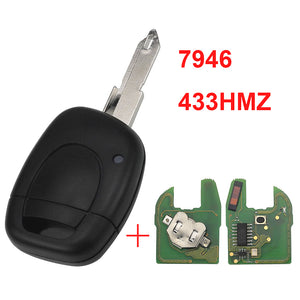 Remote Key 433MHz PCF7946 ID46 Chip for Renault Master Kangoo Clio Twingo 1 Button NE72