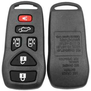 Remote Key Shell Case for Nissan Quest 2004 -2010 6 Button