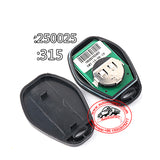Remote Control Key 315MHz 2 Button for Geely Ziyoujian VISION 250025