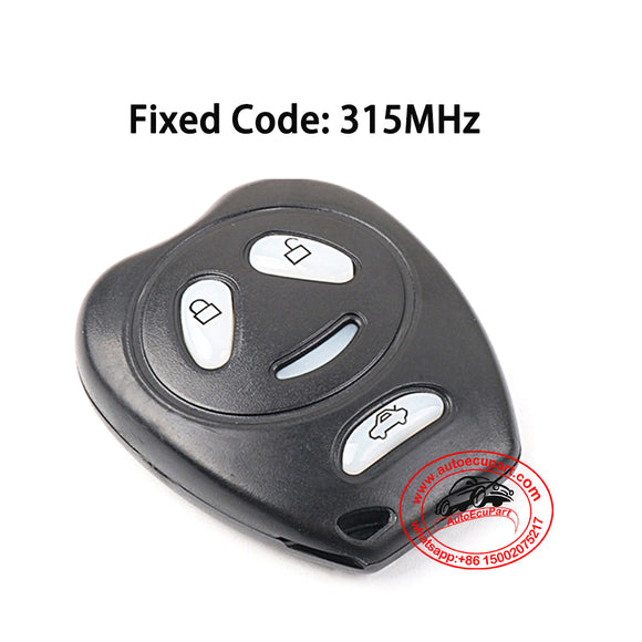 Remote Control Key 315MHz 3 Button for Geely Panda (Fixed Code)
