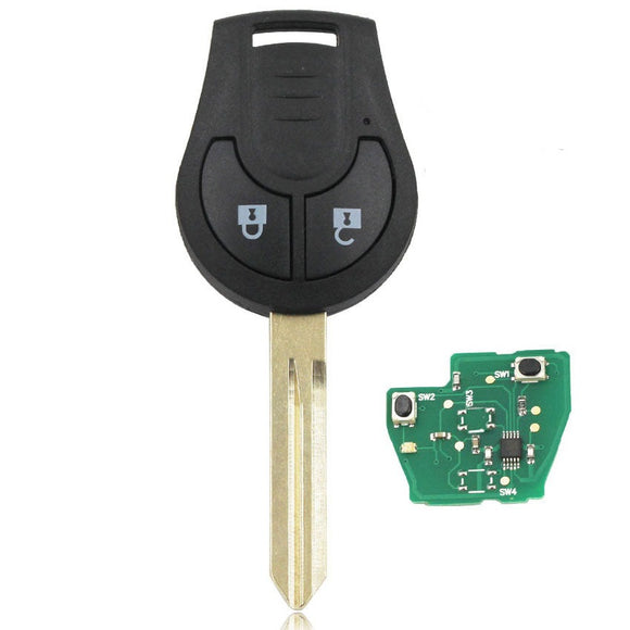 Remote Key Fob 433MHz 315MHz ID46 Chip for NISSAN March Sunny 2 Button