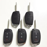 Remote Key Case Fob 3 Button Flip Folding Car Key Shell For Mistra Hyundai HB20 SANTA FE IX35 IX45 Accent I40 Solaris 5pcs
