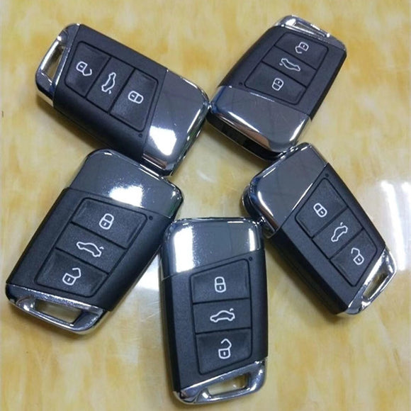 Replacement Smart Remote Key Shell Case 3 Button For VW Volkswagen Magotan B8 keyless entry fob case cover - 5 pcs