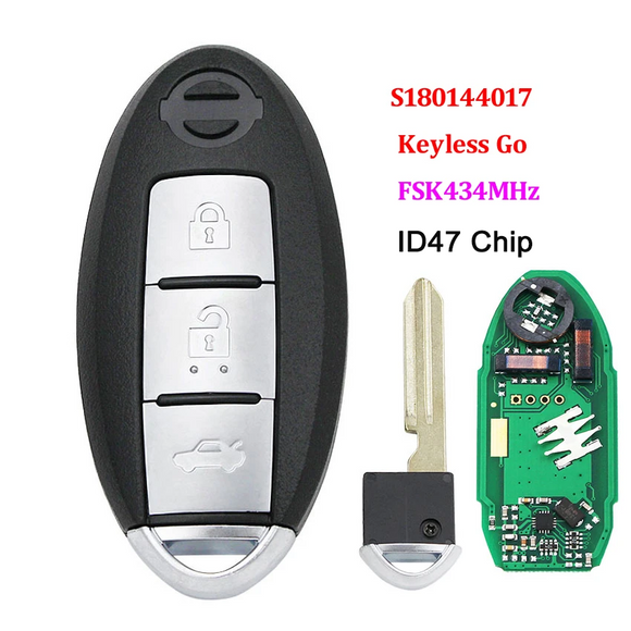 S180144017 KR5S180144014 Smart Key 433.92MHz PCF7938 ID47 chip for Nissan Teana