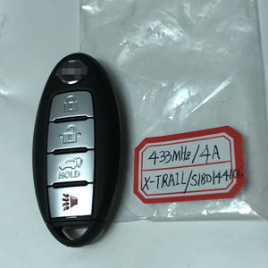 S180144106 KR5S180144106 Keyless Entry Smart Remote Key 433MHz HITAG AES 4A Chip for Nissan Rogue X-Trail 4 Button