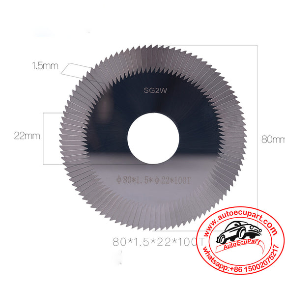 SG2W 80*1.5*22mm*100T Carbide Tungsten Steel Cutter Saw Blade for SLICA ,OPERA, TECHNICA Key Cutting  Machine
