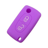 Silicone Cover for 2 Buttons Peugeot Citroen Car Keys - 5 Pieces